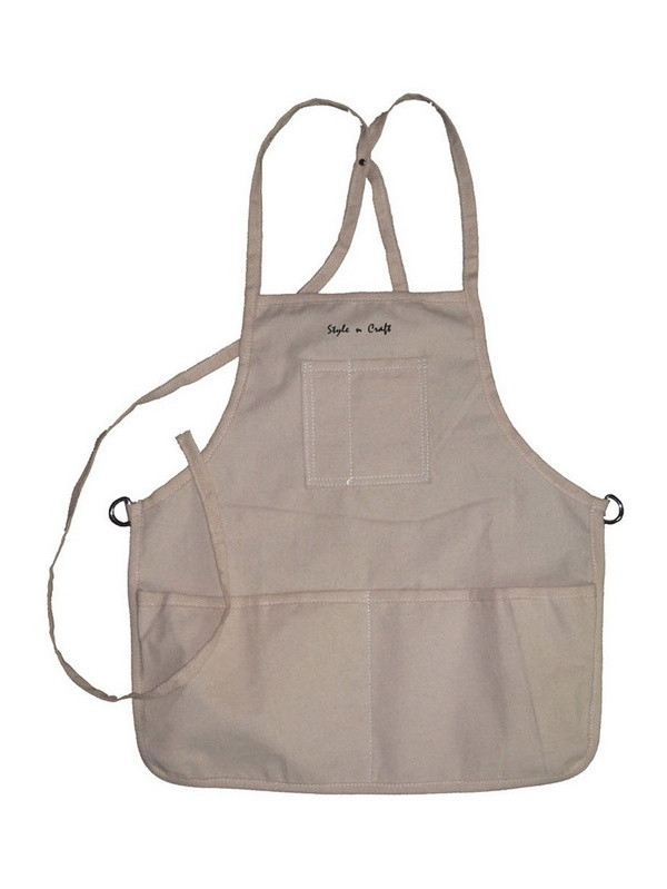 60516 - 4 Pocket Loop Neck Bib Apron in Canvas | Walmart (US)