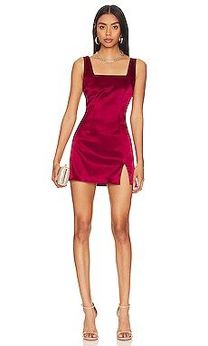 MORE TO COME Abigail Mini Dress in Wine Red from Revolve.com | Revolve Clothing (Global)