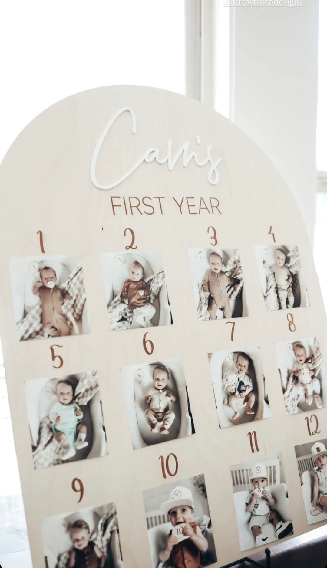 First Birthday Decor | First Birthday Photo Display | Baby Monthly Photos | Photo Prop | Birthday... | Etsy (US)