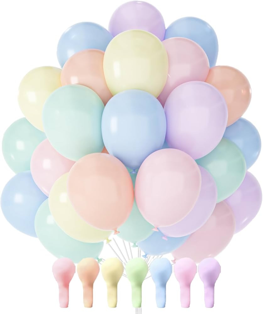 PartyWoo Pastel Balloons, 50 pcs 12 Inch Pastel Color Balloons, Latex Balloons for Balloon Garlan... | Amazon (US)