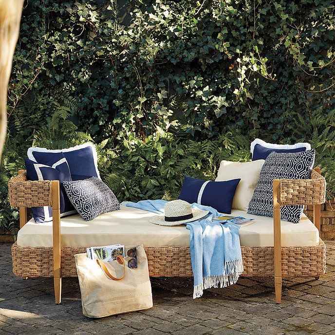 Cypress Patio Boho Daybed & Cushion | Ballard Designs, Inc.