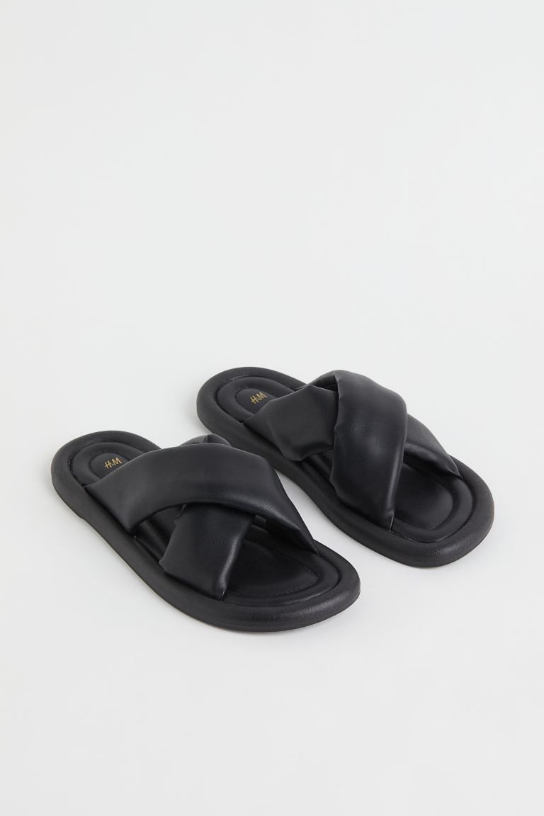 Slippers with open toes, crossed foot straps and patterned soles. Height of soles 1.5 cm.Composit... | H&M (UK, MY, IN, SG, PH, TW, HK)
