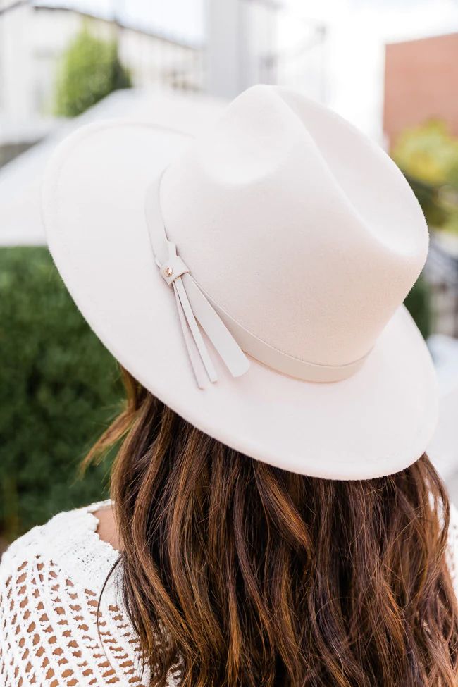 Calling My Name Cream Wide Brim Fedora Hat | The Pink Lily Boutique