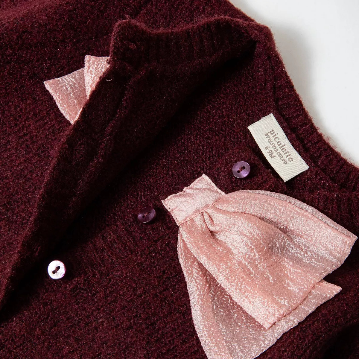 Picolette by Olivia Culpo Baby Girls' bow Cardigan Sweater - Pink 0-3M | Target