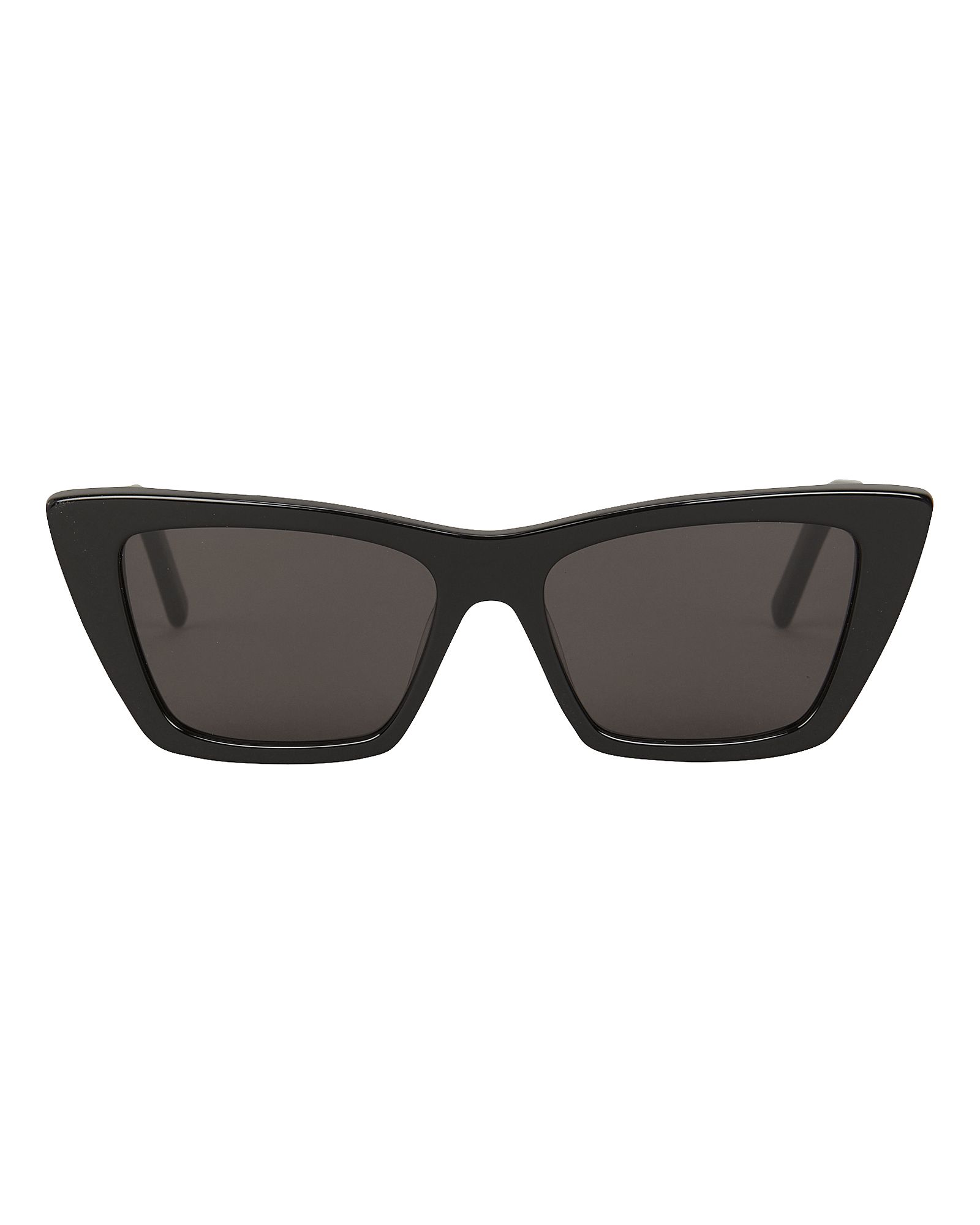 Saint Laurent Mica Cat Eye Sunglasses, Black 1SIZE | INTERMIX