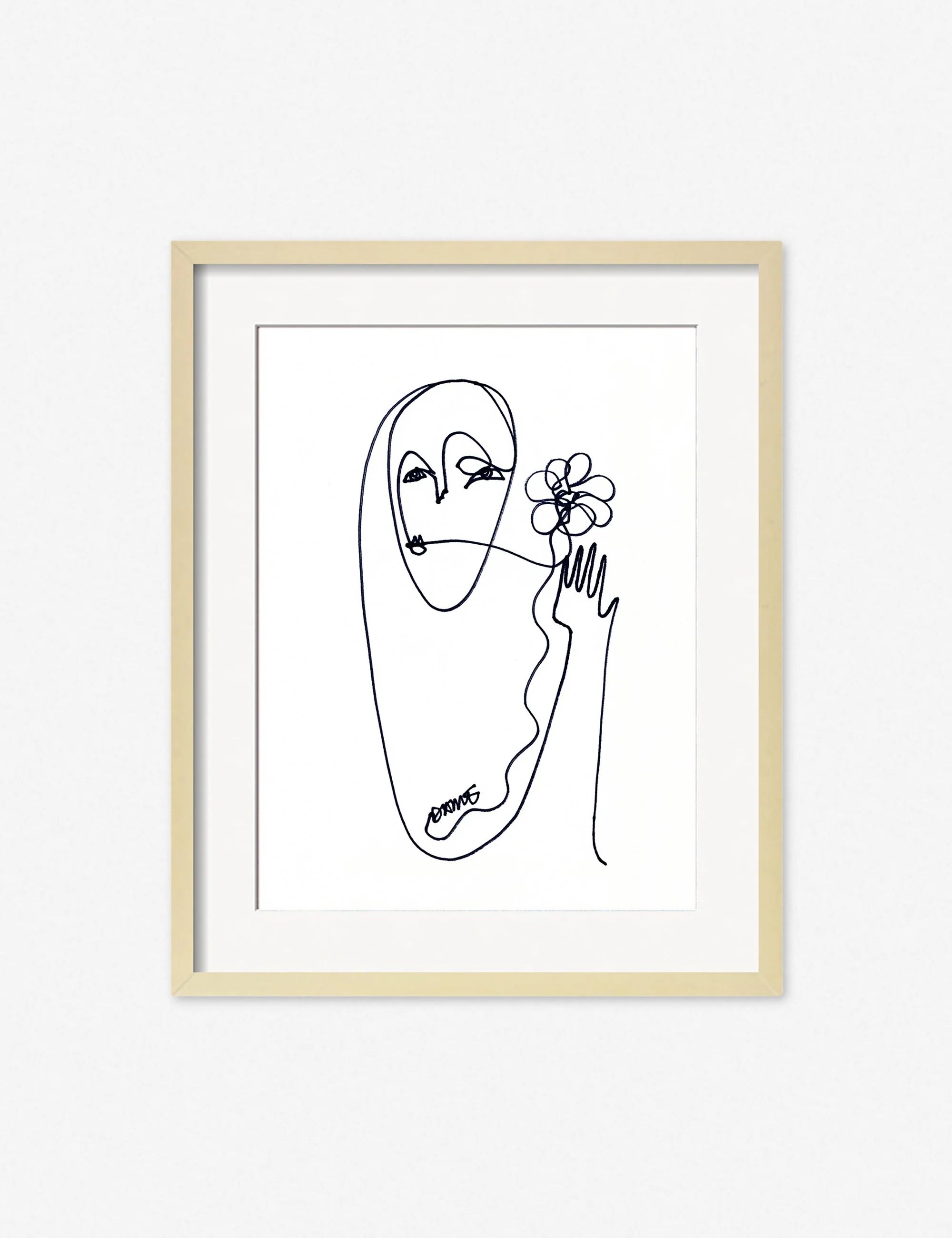 'Flower' Print by Damienne Merlina, Natural 23.5" x 29.5 | Lulu and Georgia 