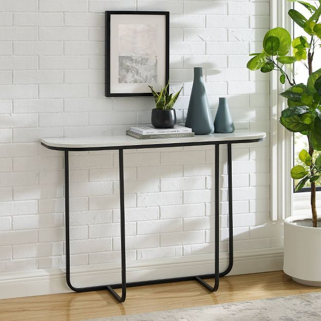 Megan Modern Glam Curved Console Table - Saracina Home | Target