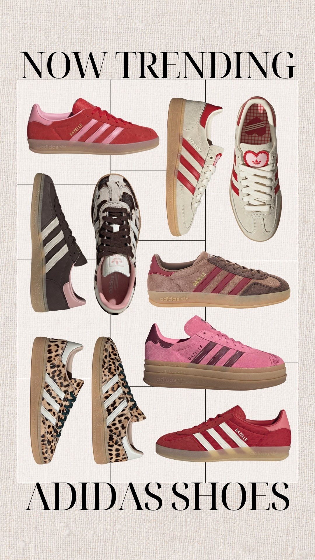 Trending adidas sneakers for spring, Valentine's Day inspired! So many cute statement pairs, which ones are you grabbing? 

#LTKSaleAlert #LTKootd #LTKFindsUnder100