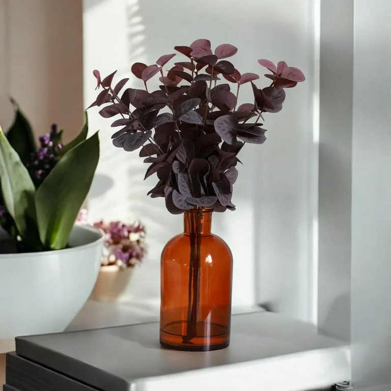 Flora Bunda 14" Artificial Fall Floral Arrangement in Matte Black Ceramic Vase for Tabletops - 1.... | Walmart (US)