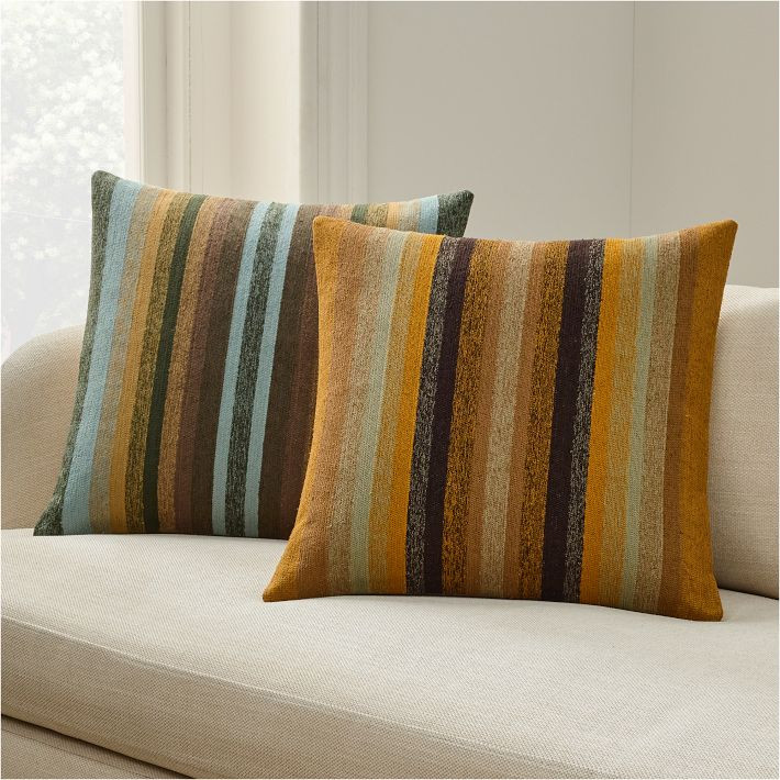 Crewel Ombre Stripe Pillow Cover | West Elm (US)