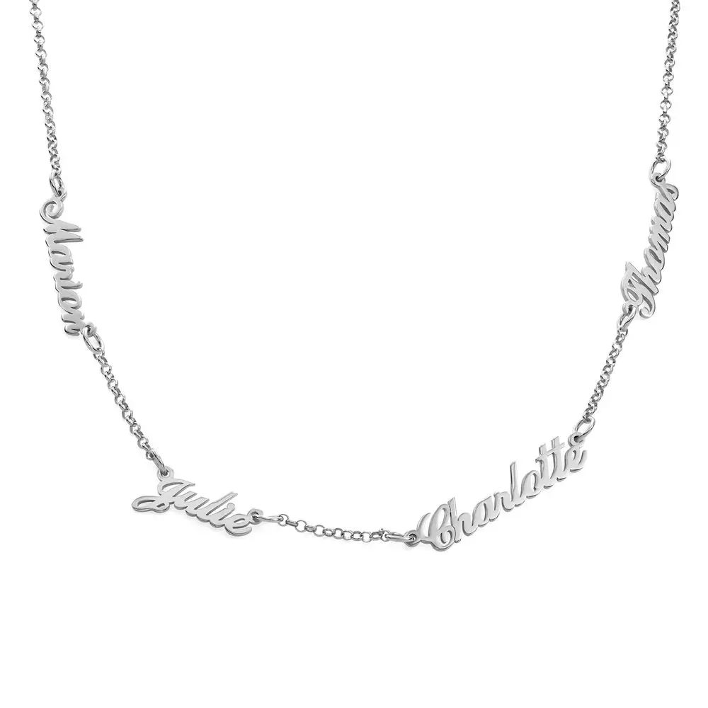 Heritage Multiple Name Necklace in Sterling Silver | MYKA