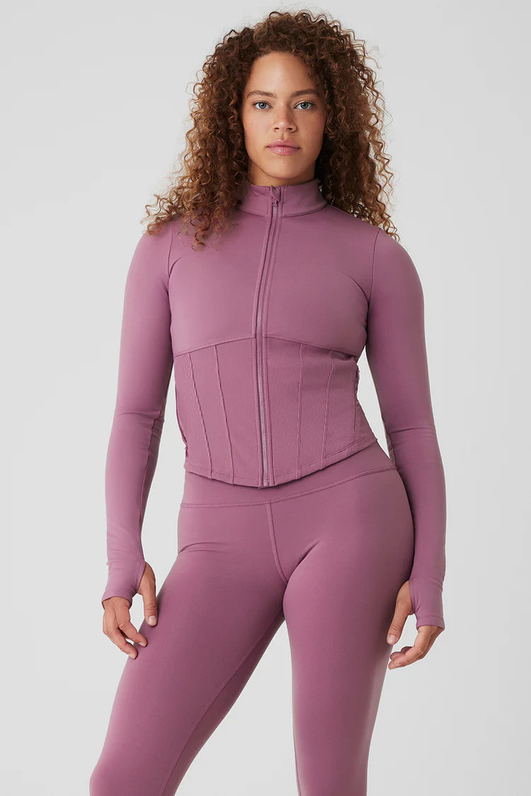 Airbrush Corset Full Zip Jacket | Alo Yoga (US)