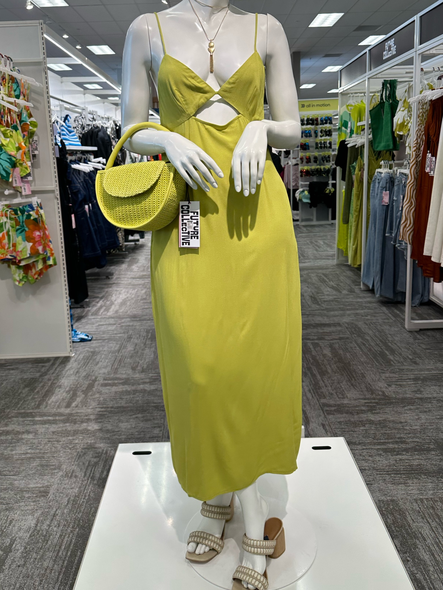 green midi dress for women PRE-ORDER - Avon Swing Dress in Sage Green