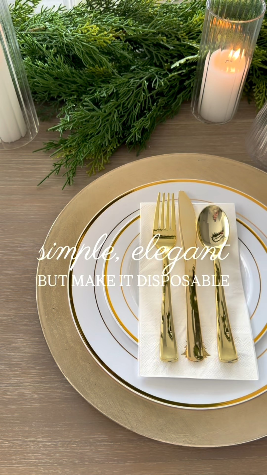 Holiday table all disposable! Simple table decor. 

#LTKHome #LTKFindsUnder50 #LTKHoliday
