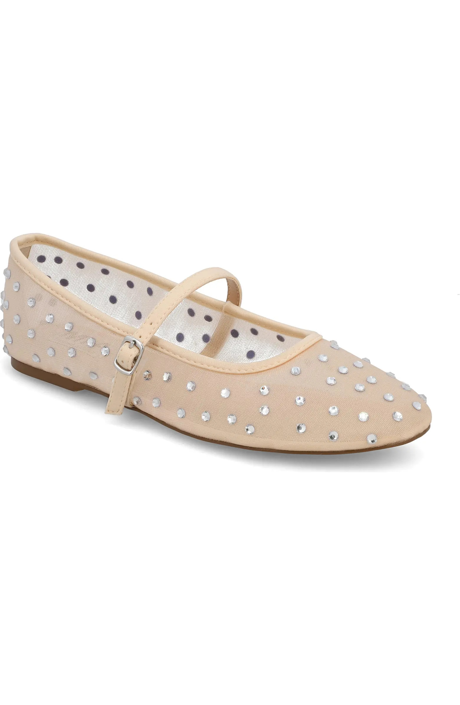 MIA Limited Edition Kerra Rhinestone Stud Ballet Flat (Women) | Nordstrom | Nordstrom