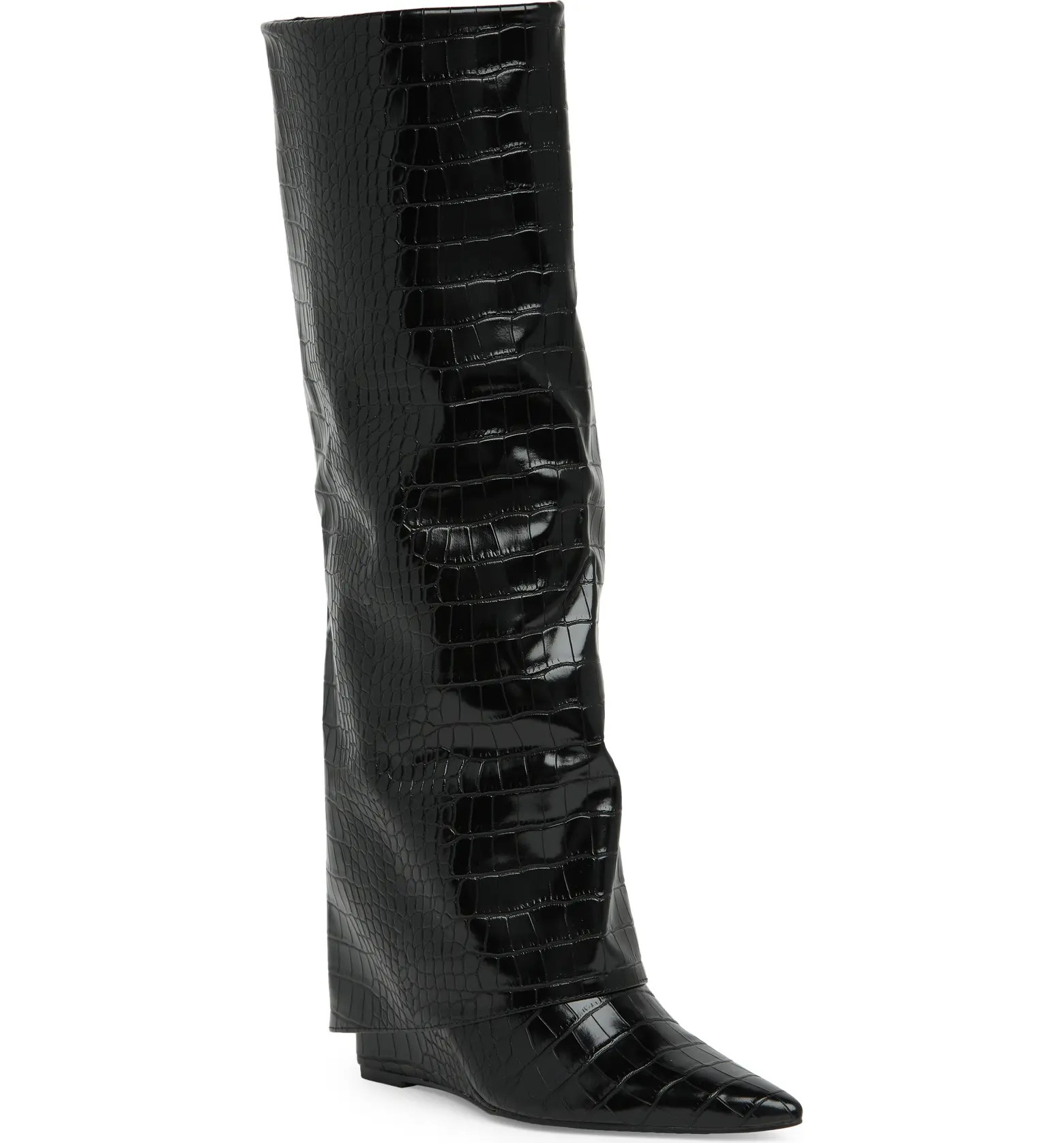 Paltrow Croc Embossed Knee High Boot (Women) | Nordstrom Rack