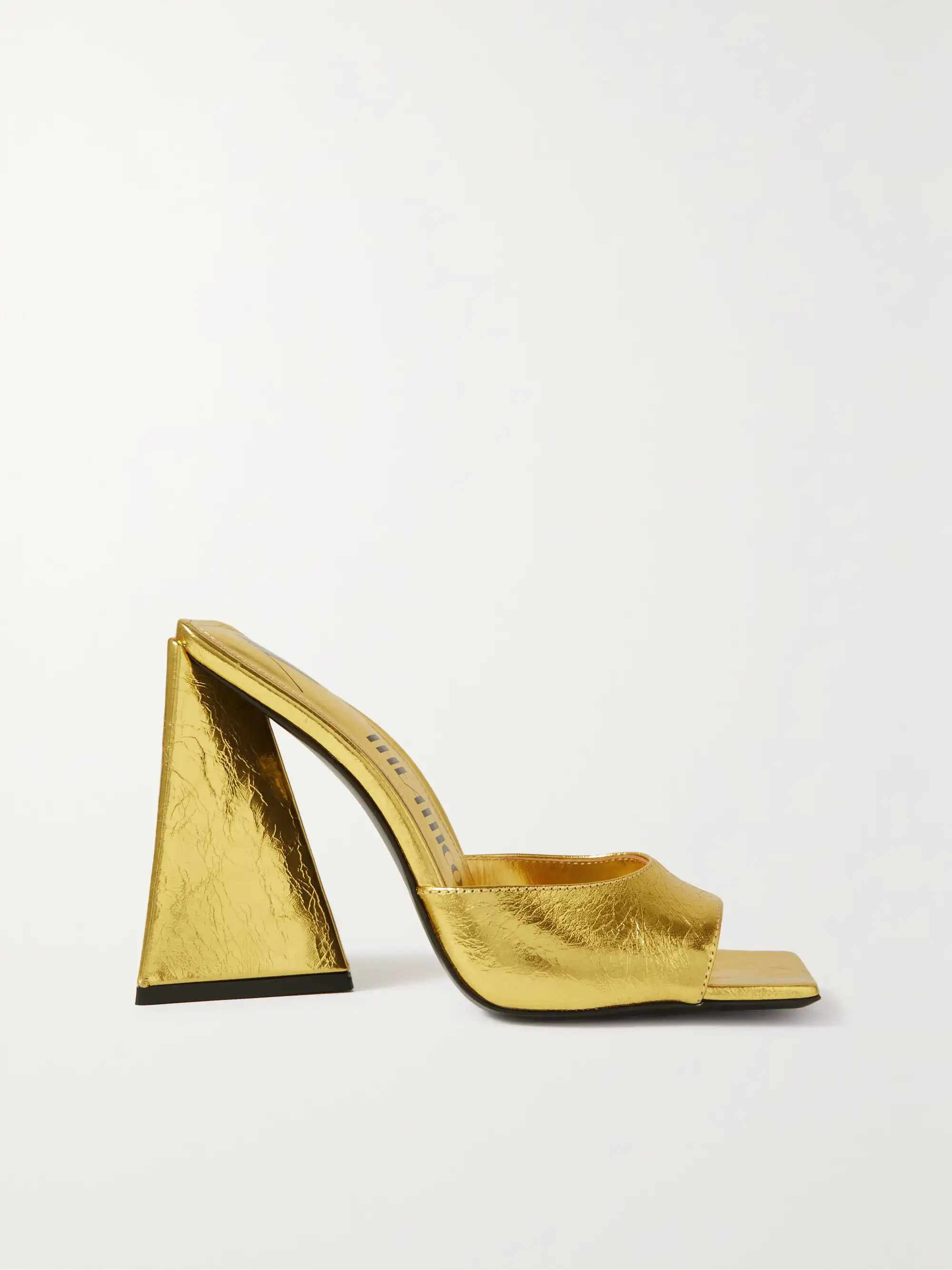 Devon metallic crinkled-leather mules | NET-A-PORTER (US)