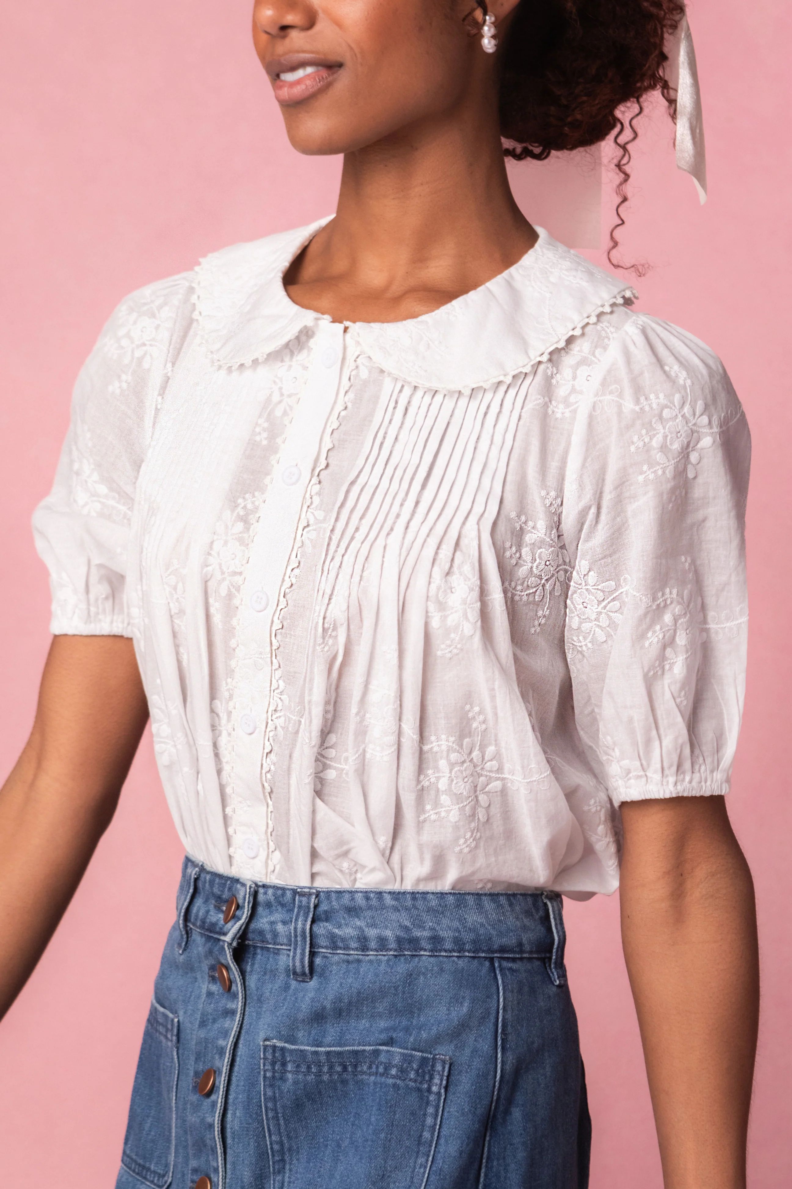 Betty Blouse in White | Ivy City Co