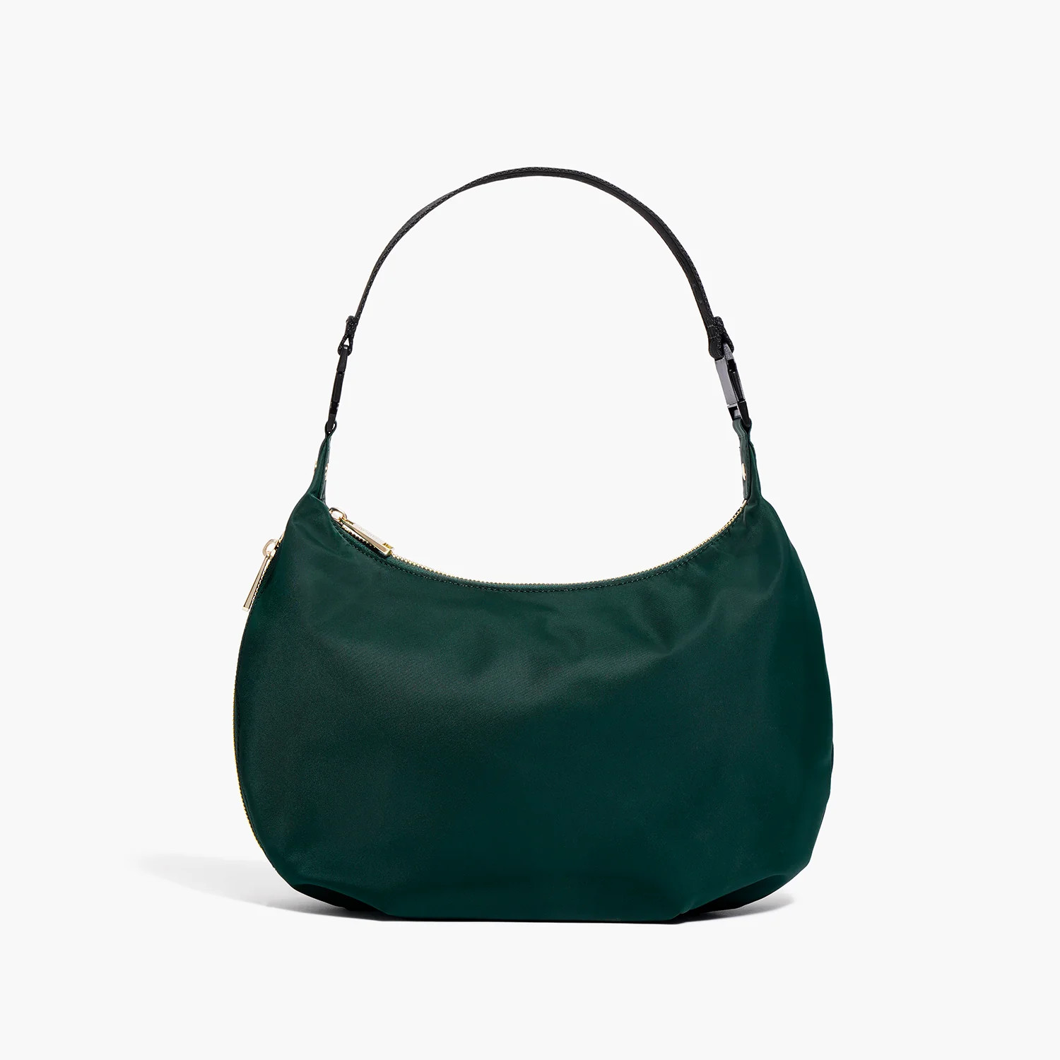 Lo & Sons Aoyama 2 Nylon Crescent Crossbody Bag - Dark Green/Gold/Camel | Lo & Sons