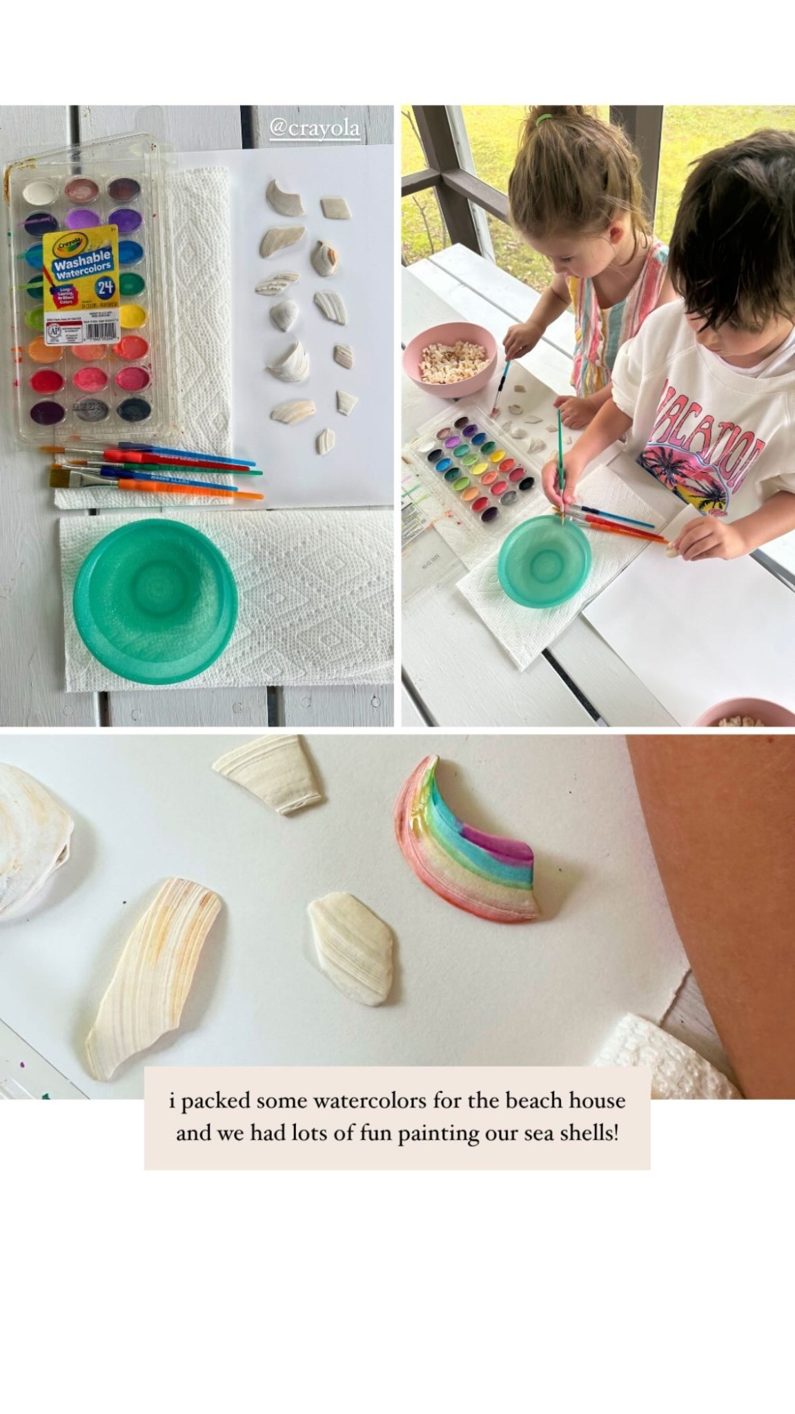 i packed some watercolors for the beach house and we had lots of fun painting our sea shells!

#LTKKids #LTKSeasonal #LTKFindsUnder50