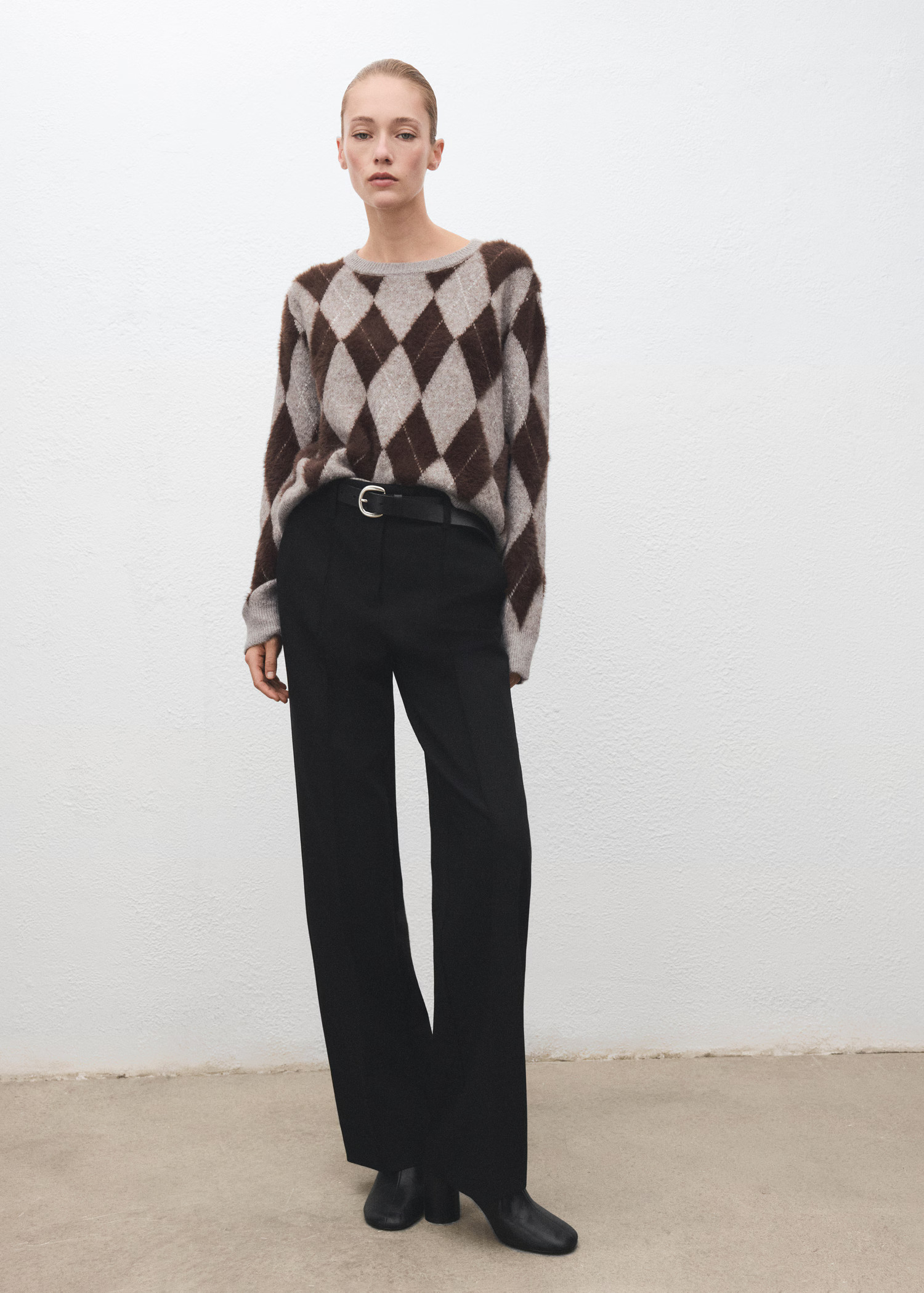 Rauten-Jersey-Pullover | Mango EU