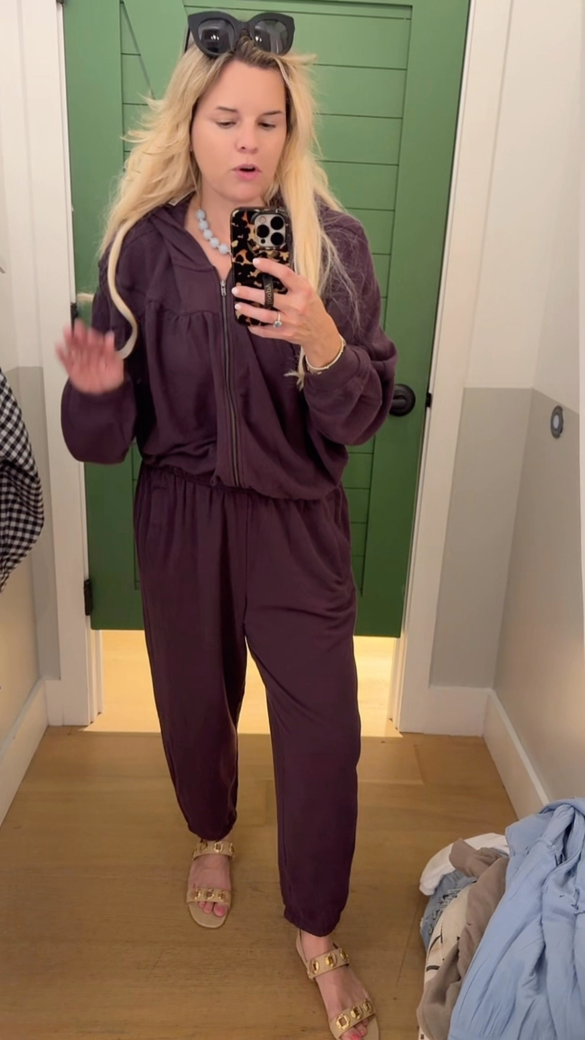 Ok let’s talk sizing on these Aerie fall finds 
*first sweatshirt is an XL. I also tried an XS and it was still long. So if you’re smaller than me, would def want an xs. I would get a small for me

Second sweatshirt - this is a small - I would prob size up to a medium to have slightly more room
 
Their leggings I always size up in. These are a large and super comfy 

The burgundy pants are sized up because I usually size up in their pants but I think I need my true size. They are soooo comfy and come in a lot of colors. I reallllllly love these. 
The jacket is a medium and I think I need a small

Sweater is a small - would get an xs 

Skirt is a small - I would wear my true side medium but this skirt was almost sold out in this color 

#LTKStyleTip #LTKFindsUnder50 #LTKSeasonal