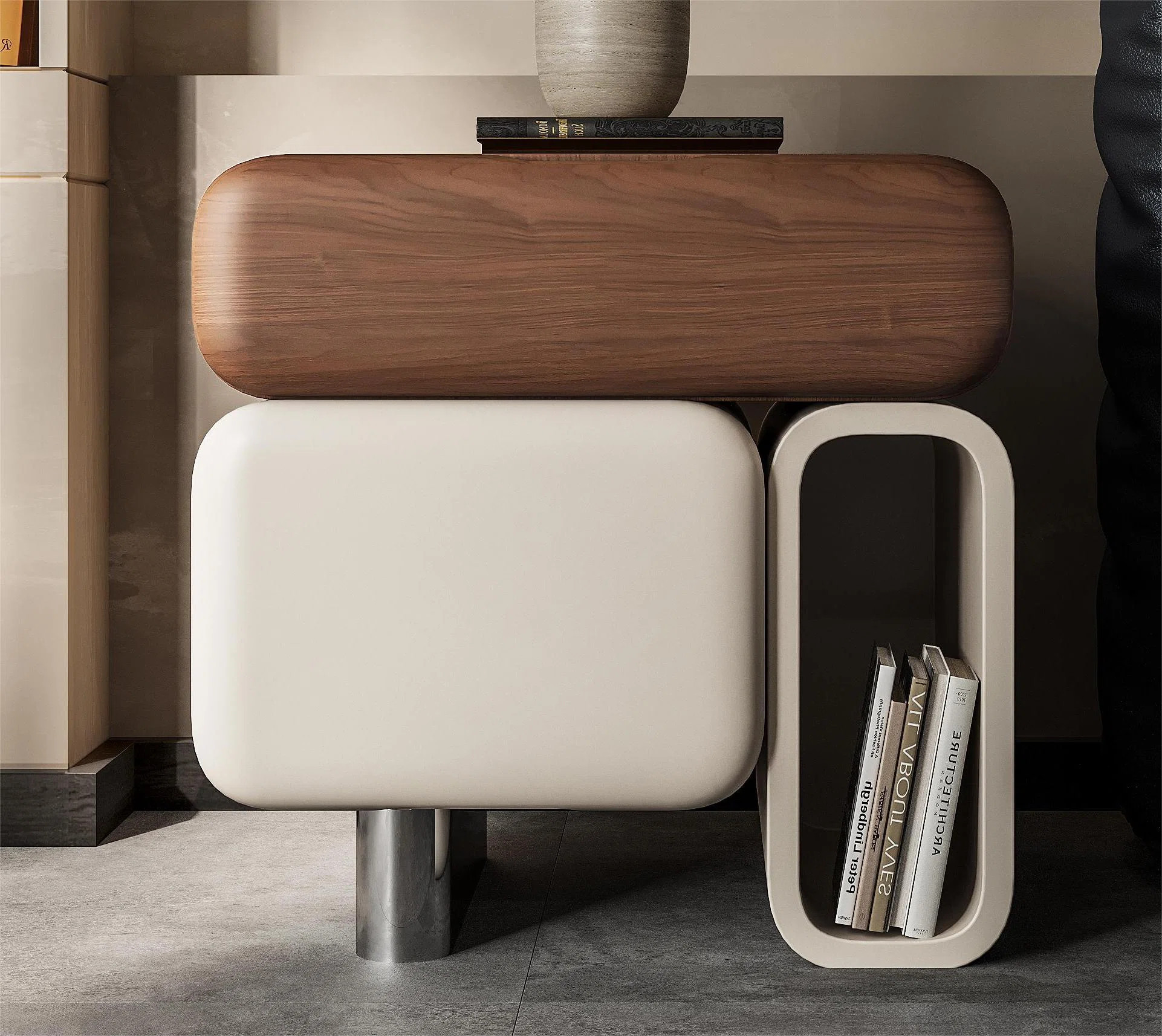 Partenie Modern Wood Nightstand With Drawer Cabinet and Shelf | Wayfair North America