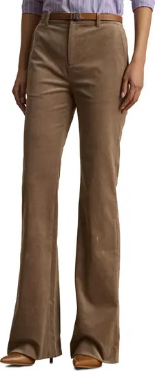 Lauren Ralph Lauren High Waist Flare Corduroy Pants | Nordstrom | Nordstrom