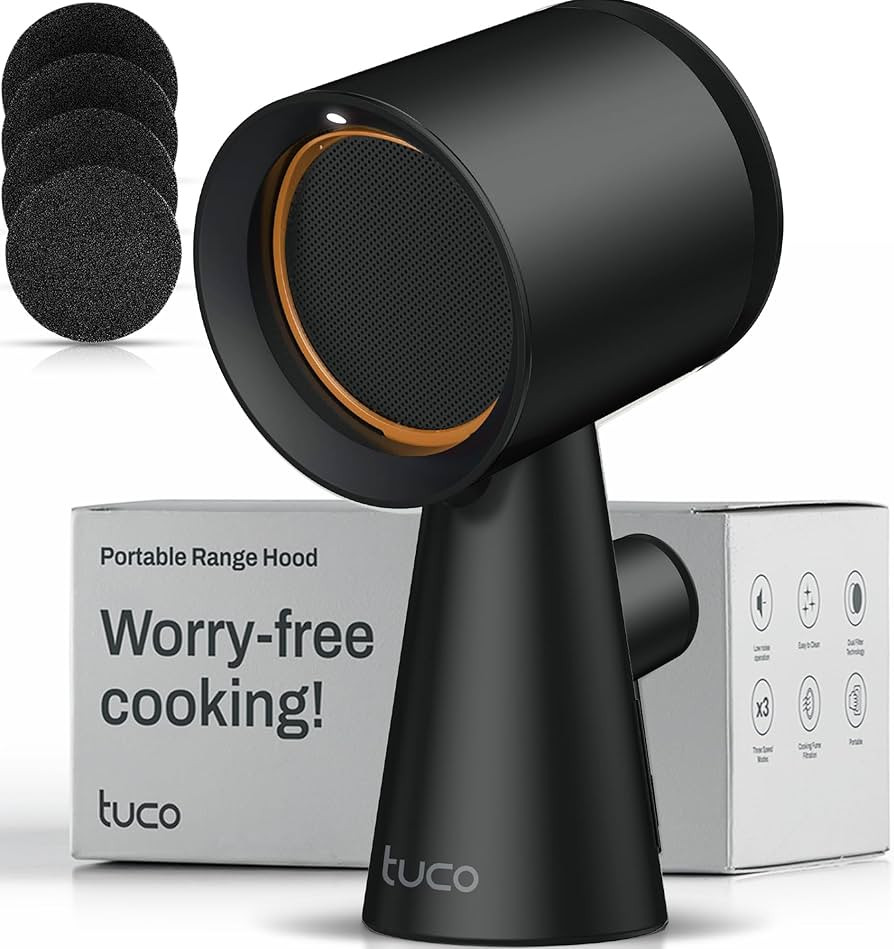 TUCO Portable Range Hood, Countertop Kitchen Exhaust Fan with 3 Speeds, 5-Layer Filter, Powerful ... | Amazon (US)