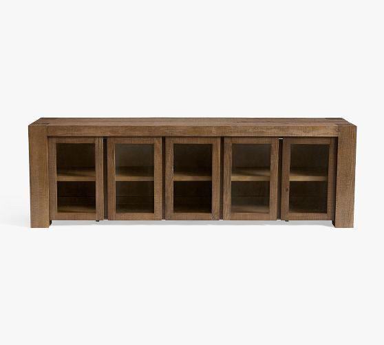 Rockport Glass Door Media Console (94") | Pottery Barn (US)