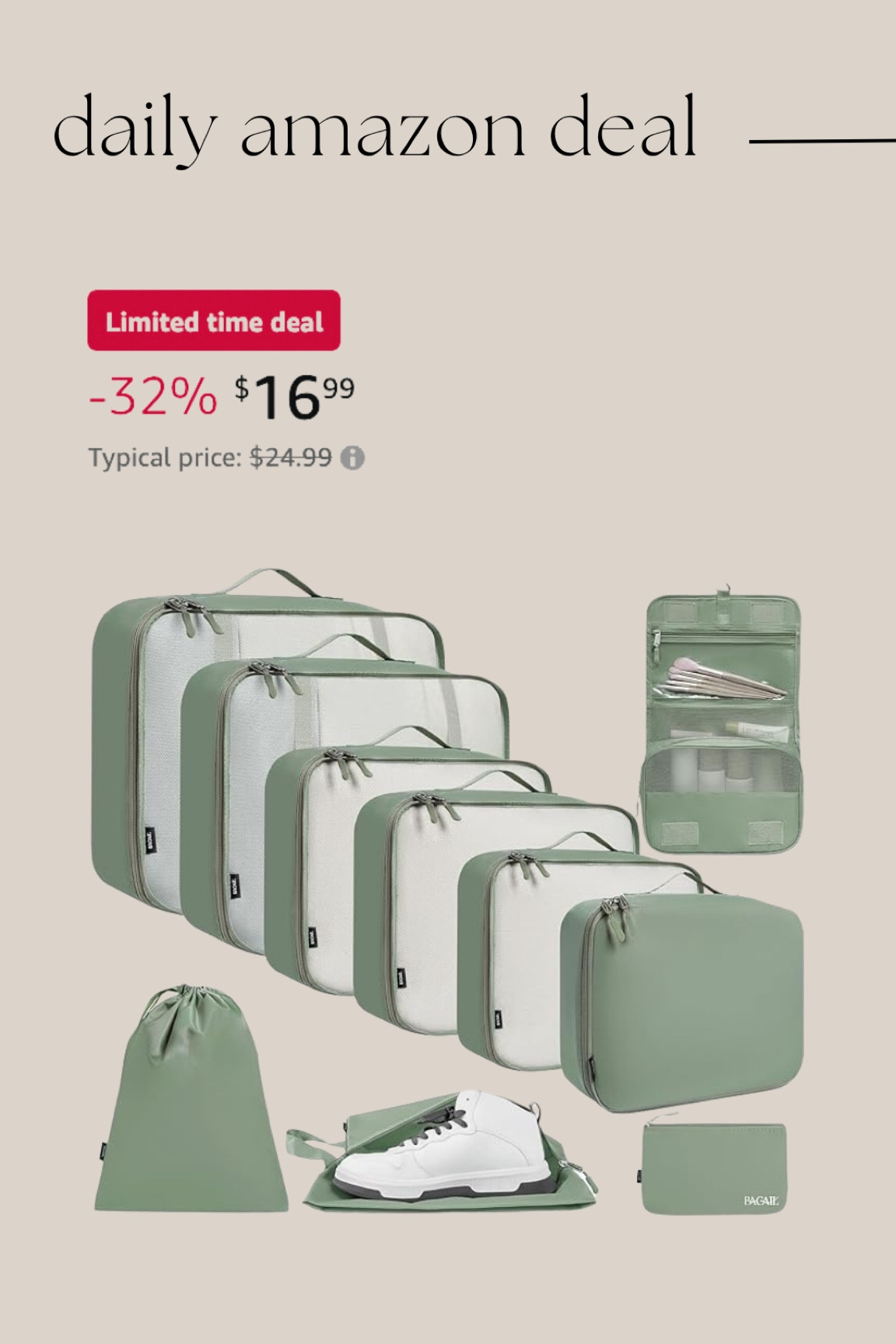 Daily Amazon deal: set of packing cubes 

Travel / Amazon finds / packing tips / luggage / vacation 

#LTKSaleAlert #LTKTravel