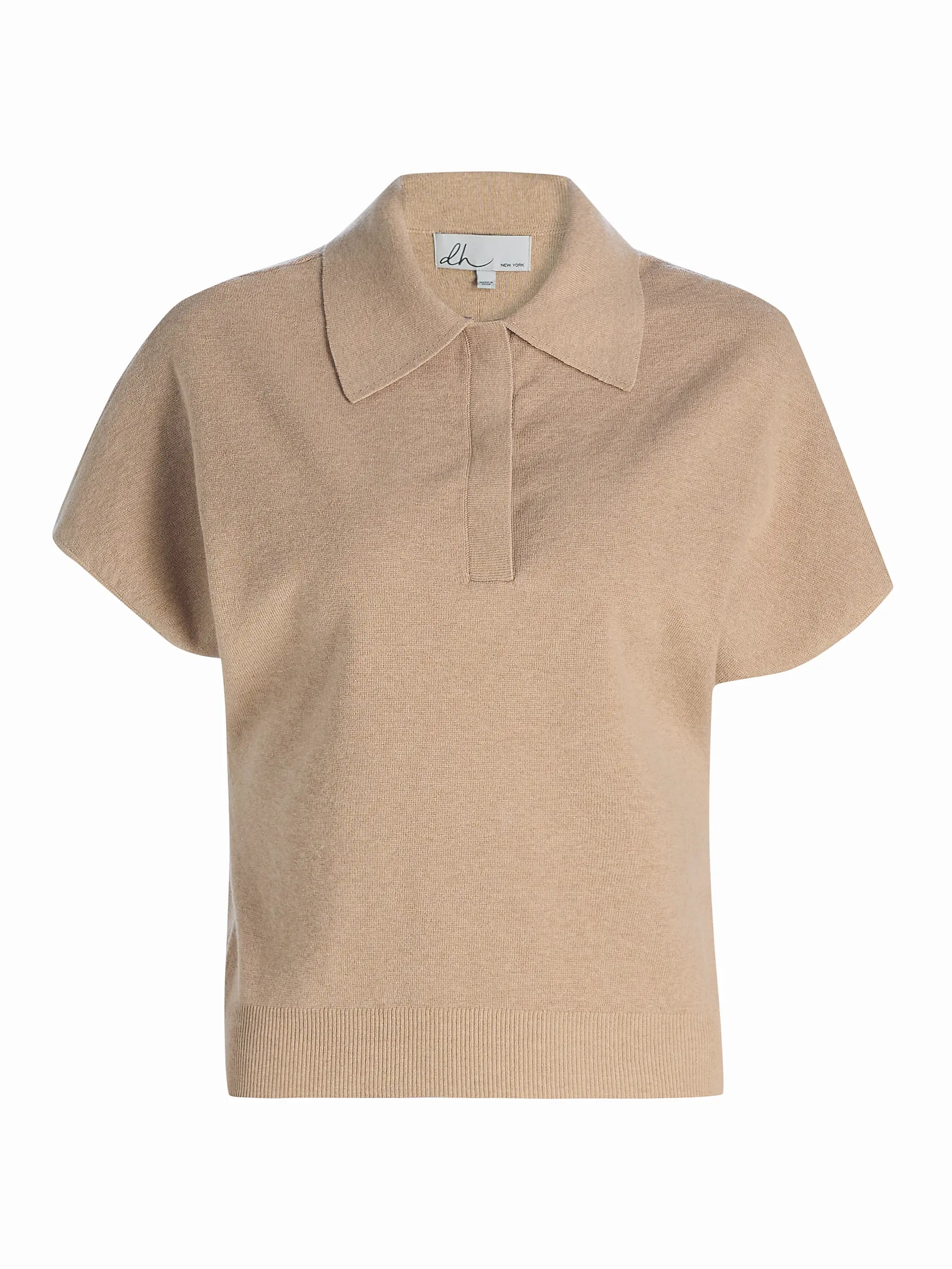 Dasha Cotton-Cashmere Polo Top | Saks Fifth Avenue