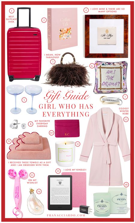 New gift guide on the blog today: gift guide for the girl who has everything! From luxury gift ideas to inexpensive gifts, I love this one every year, there’s always something so fun for the girl in your life who seemingly has everything !

All links at FranAcciardo.com!

#LTKSeasonal #LTKHoliday #LTKGiftGuide