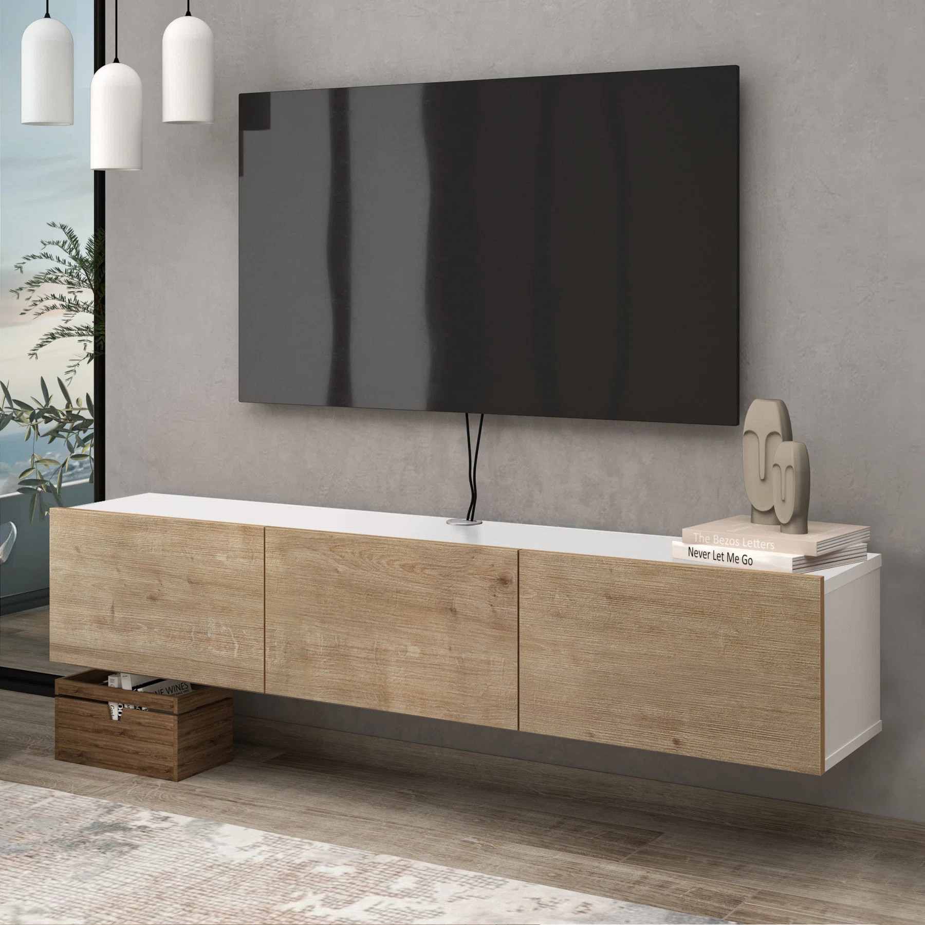 Ronnye Floating TV Stand Up to 80" TV's Wall Mounted Media Console | Wayfair North America