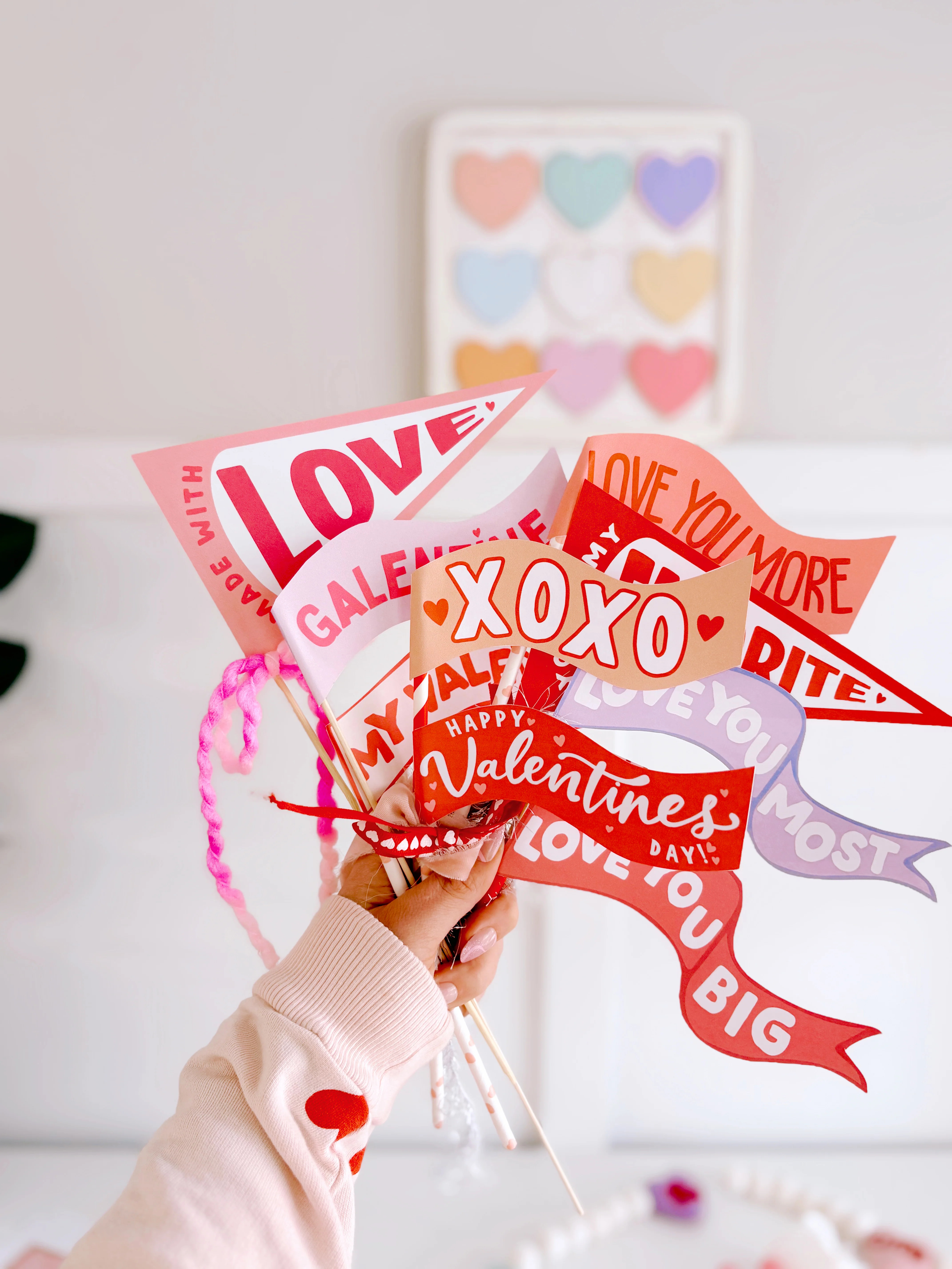 Valentine's Day Vol. 6 Flag + Tags | printable flags + tags | The Letter Vee