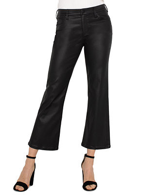 Liverpool Los Angeles Women's Hanna Crop-Flare-Leg Coated Jeans - Macy's | Macy's
