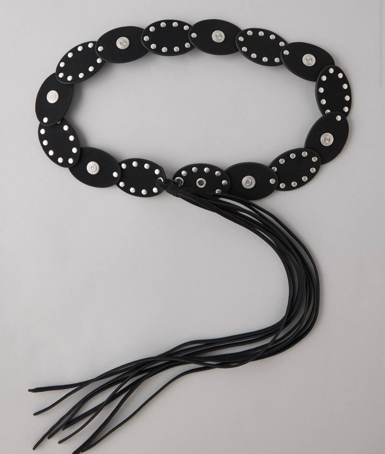 Oval Disc Fringe Belt
A boho chic, festival-ready belt, featuring studs & fringe for that cowgirl vibe.

I went with the size xs/small. 

#LTKStyleTip #LTKFindsUnder50 #LTKOver40