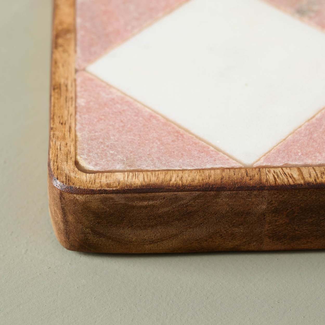 Carmella Checkered Marble Trivet | Magnolia