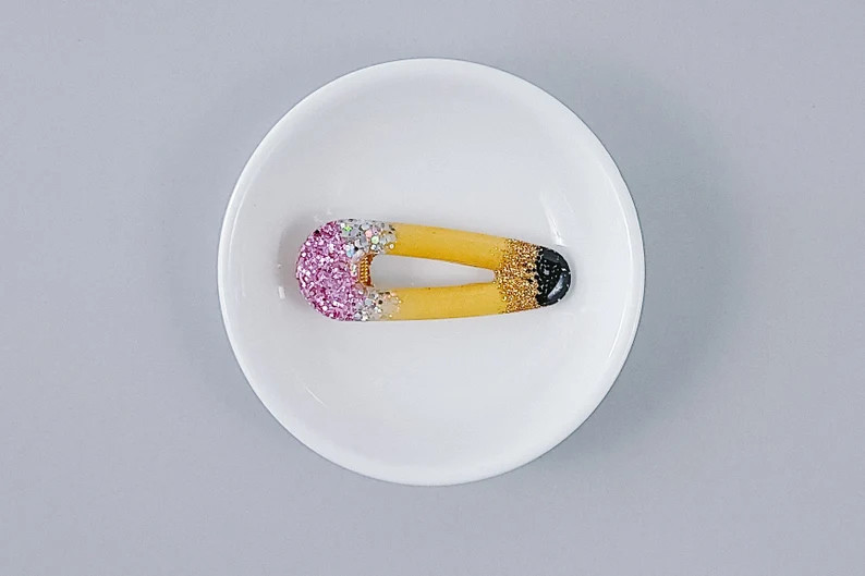 Resin Hair Clip | No. 2 Pencil - Etsy | Etsy (US)