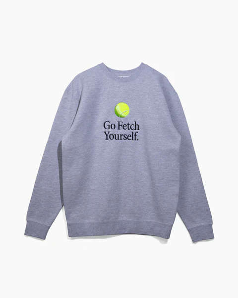 Go Fetch Yourself Crewneck | Heather Grey | Diogie