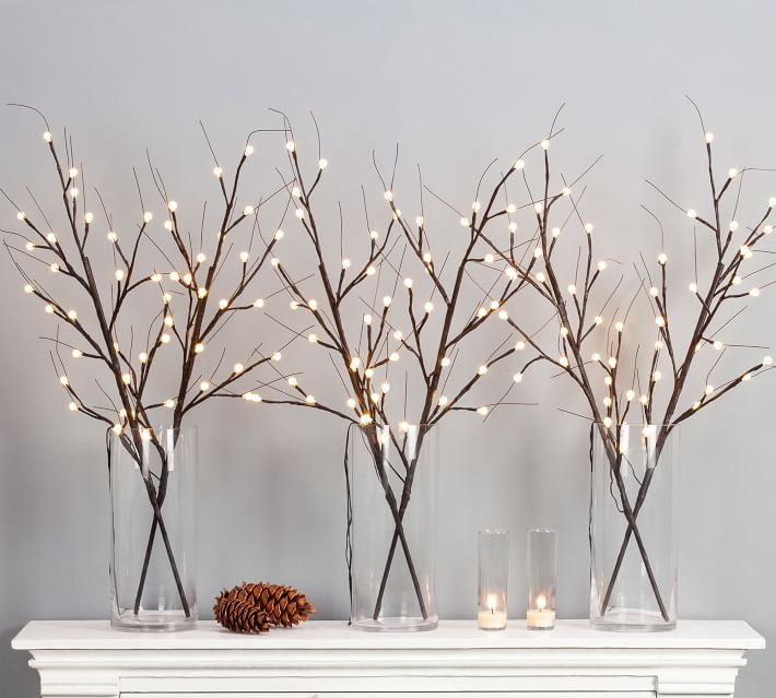 Light Up Faux Twig Branches, 37" - Set of 6 | Pottery Barn (US)