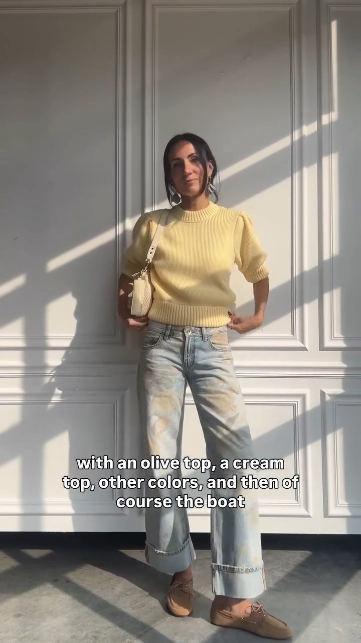 Pastels are actually having a moment this fall. 😳 I’m never on board with those runway predictions of pastels for fall - but it appears the trend has finally arrived. 🧈🩵👛 Pair butter yellow with brown, red or light blue and light blue or pink with burgundy. Linking today’s outfit on LTK.
