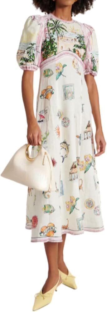 LAPRBY Graffiti Y2k Dress Puff Sleeve Maxi Dress Women Summer Floral Colorful Dresses 2024 Vintag... | Amazon (US)