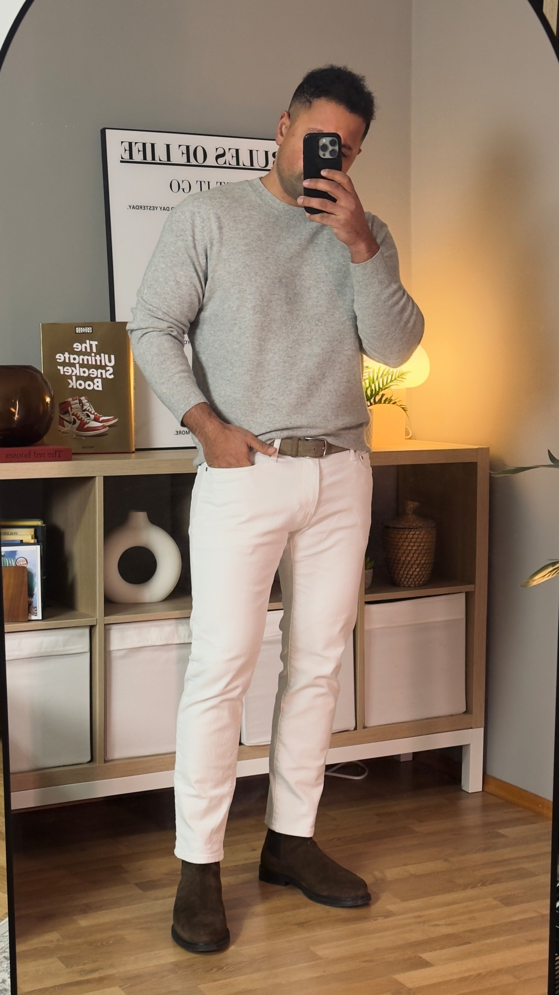 White grey outfit 


#LTKootd #LTKgrwm #LTKMens