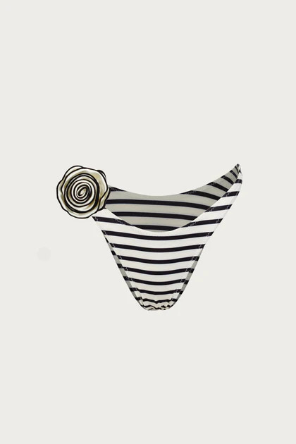 Rosette 90s Bottom (Cream Black Stripe) | SAME