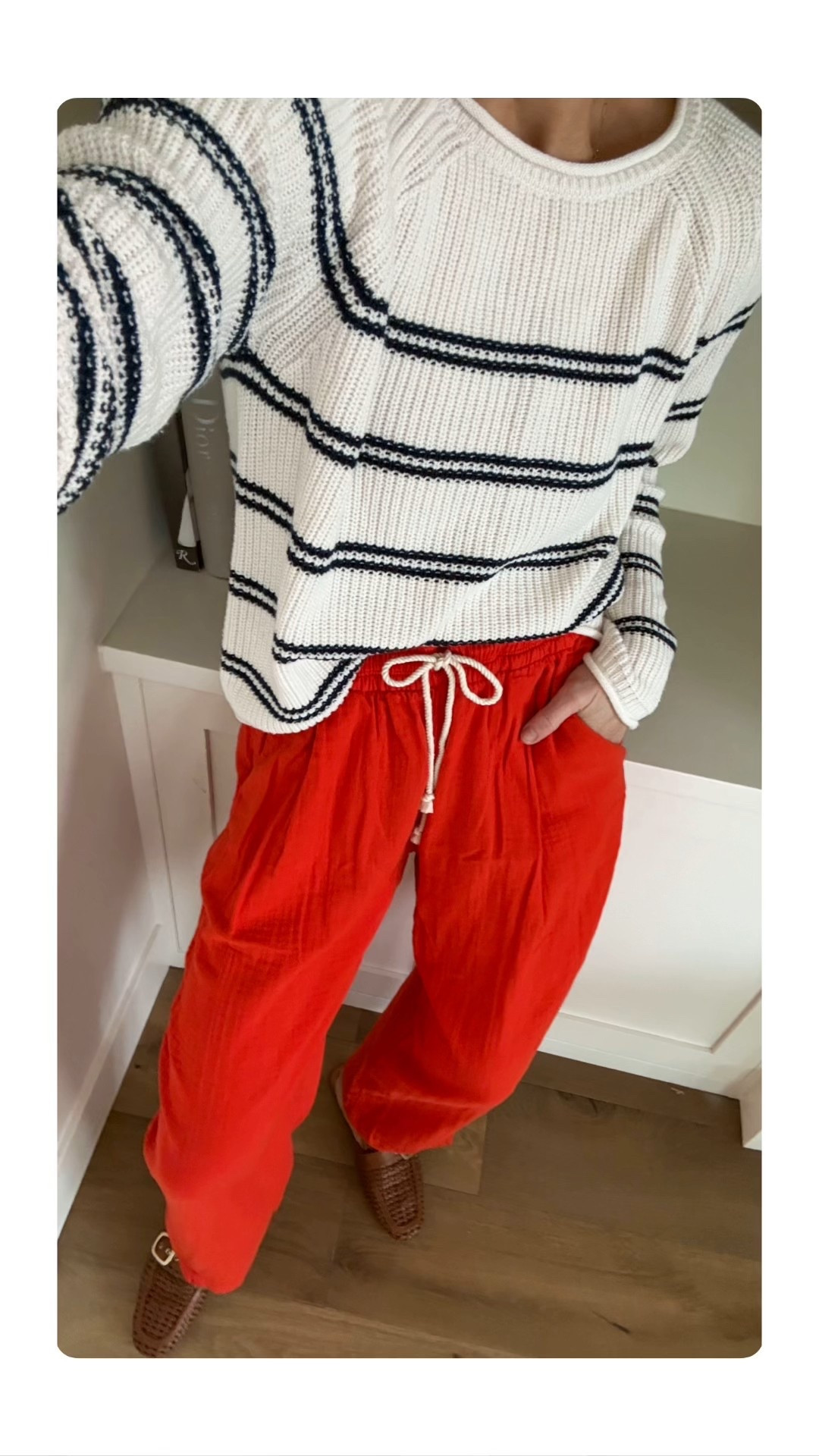 Lightweight sweaters + gauze pull on pans + woven mules 
Everything fits tts.

#LTKmomlife #LTKOver40 #LTKgrwm