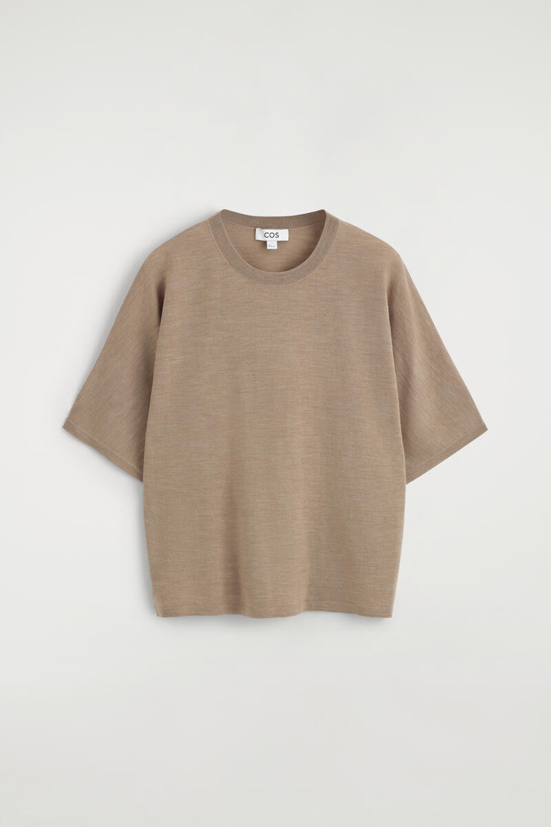 Knitted Merino Wool T-Shirt | COS (US)