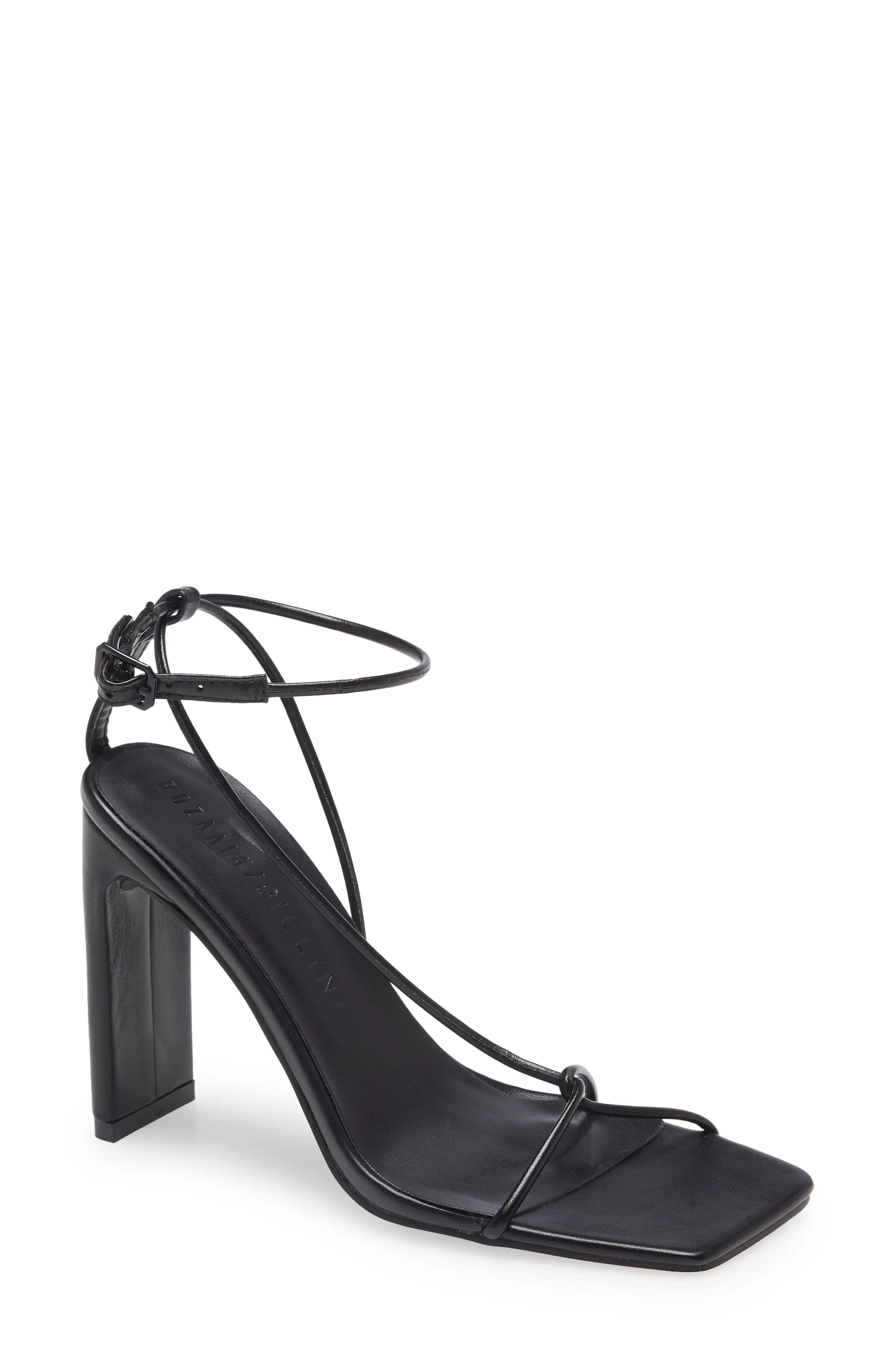 Billini The Block Ankle Strap Sandal in Black at Nordstrom, Size 10 | Nordstrom