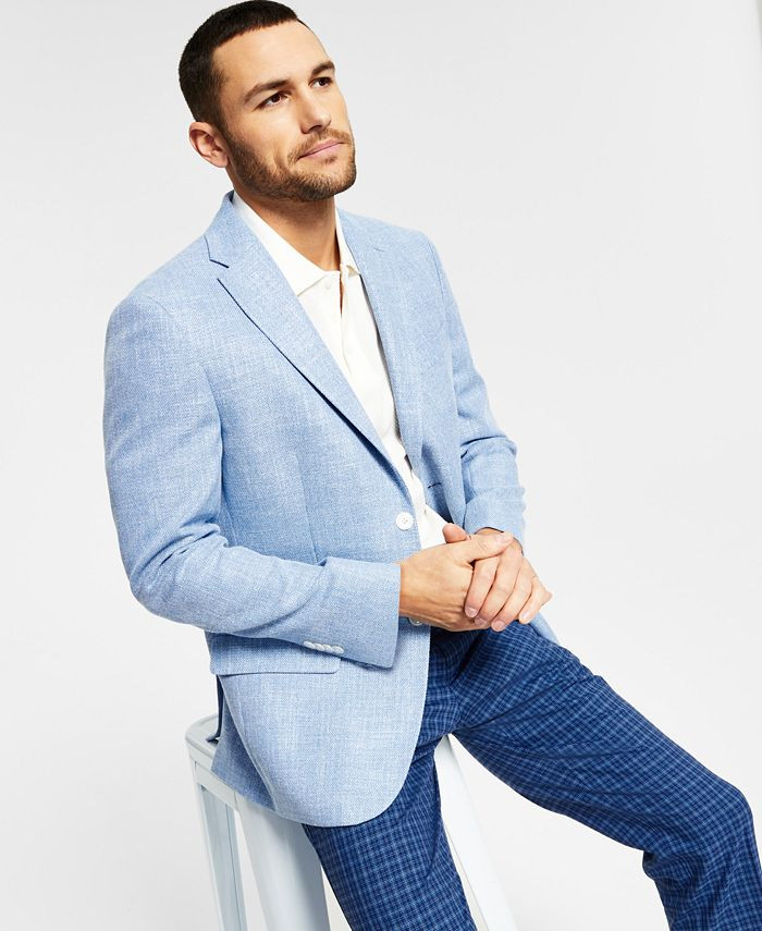 Tommy Hilfiger Men's Slim-Fit Solid Weave Blazer & Reviews - Blazers & Sport Coats - Men - Macy's | Macys (US)