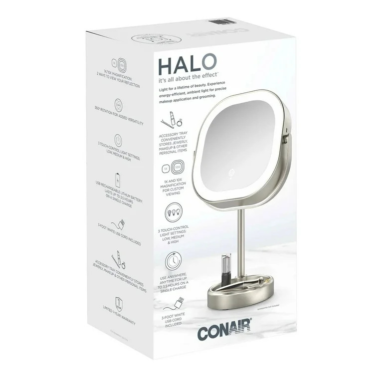 Conair LED Double-Sided 1x/10x Vanity Mirror | Walmart (US)